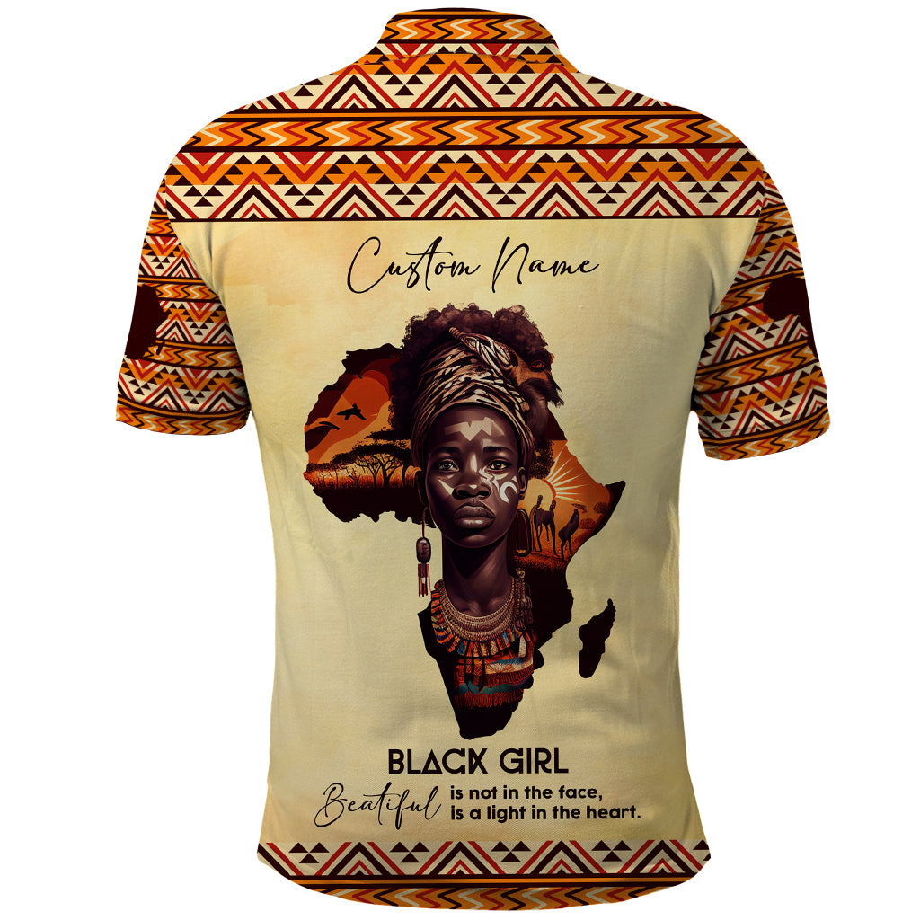 Personalized Love Africa Polo Shirt Black Girl Beautiful - Wonder Print Shop
