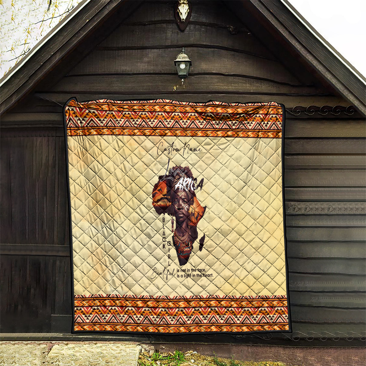 Personalized Love Africa Quilt Black Girl Beautiful - Wonder Print Shop
