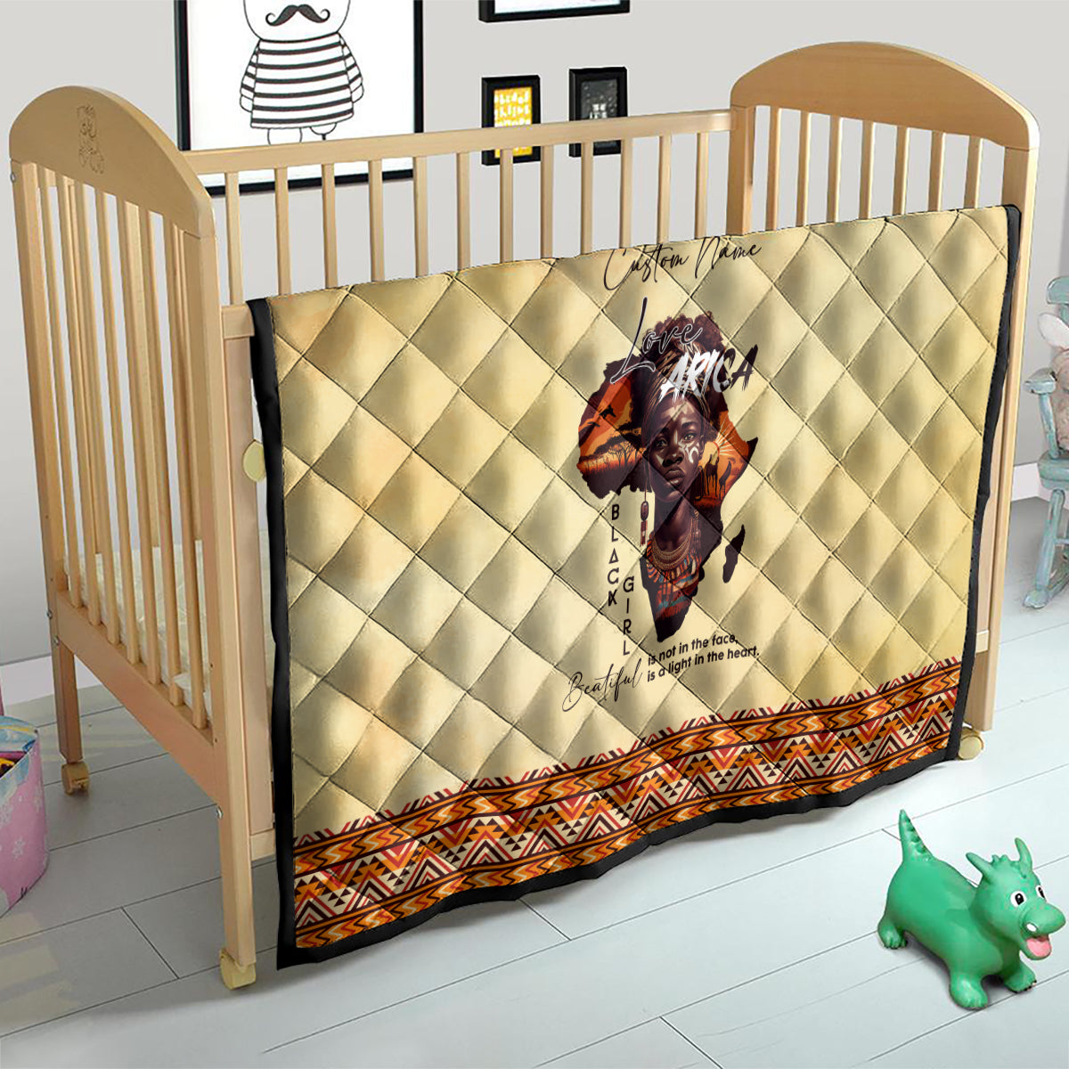 Personalized Love Africa Quilt Black Girl Beautiful - Wonder Print Shop