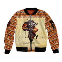 Personalized Love Africa Sleeve Zip Bomber Jacket Black Girl Beautiful - Wonder Print Shop