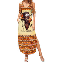 Personalized Love Africa Summer Maxi Dress Black Girl Beautiful - Wonder Print Shop