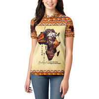 Personalized Love Africa Women Polo Shirt Black Girl Beautiful - Wonder Print Shop