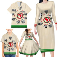 Black History Milestones Family Matching Long Sleeve Bodycon Dress and Hawaiian Shirt African Timeline - Wonder Print Shop