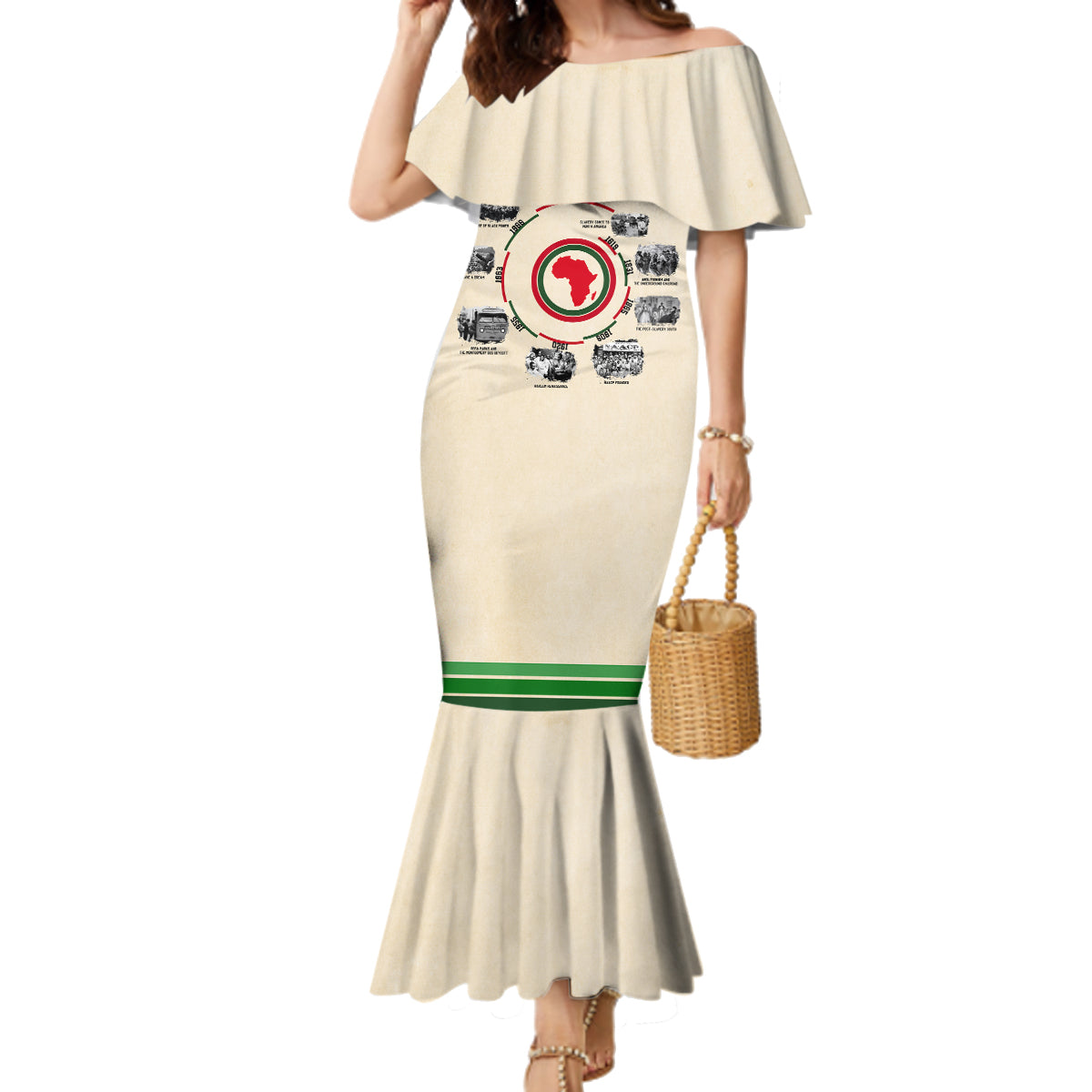 Black History Milestones Family Matching Mermaid Dress and Hawaiian Shirt African Timeline - Wonder Print Shop