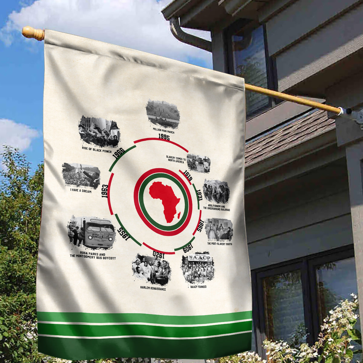 Black History Milestones Garden Flag African Timeline - Wonder Print Shop