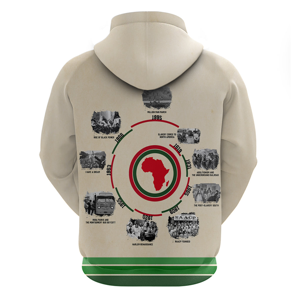 Black History Milestones Hoodie African Timeline - Wonder Print Shop