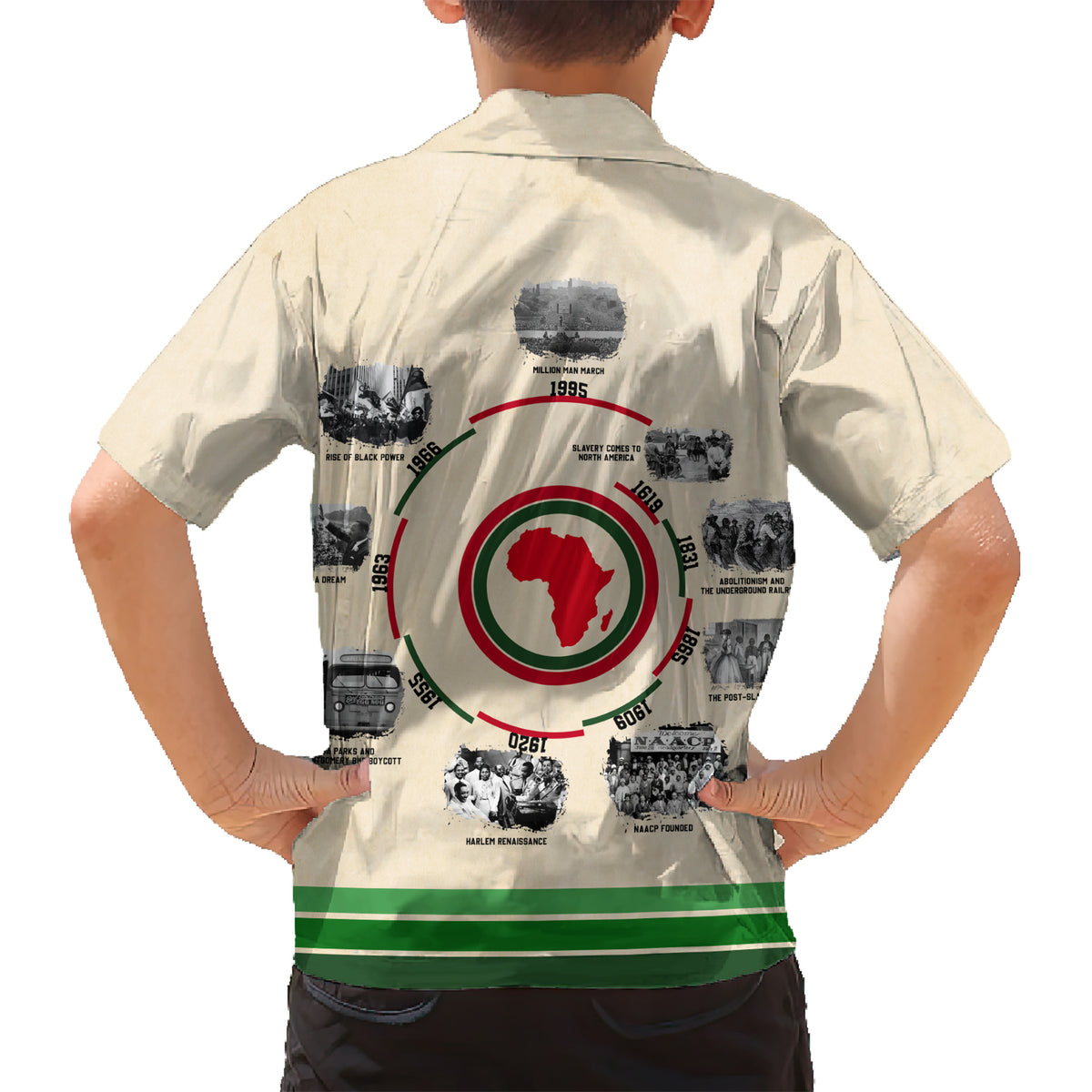 Black History Milestones Kid Hawaiian Shirt African Timeline - Wonder Print Shop