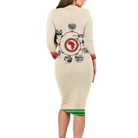 Black History Milestones Long Sleeve Bodycon Dress African Timeline - Wonder Print Shop