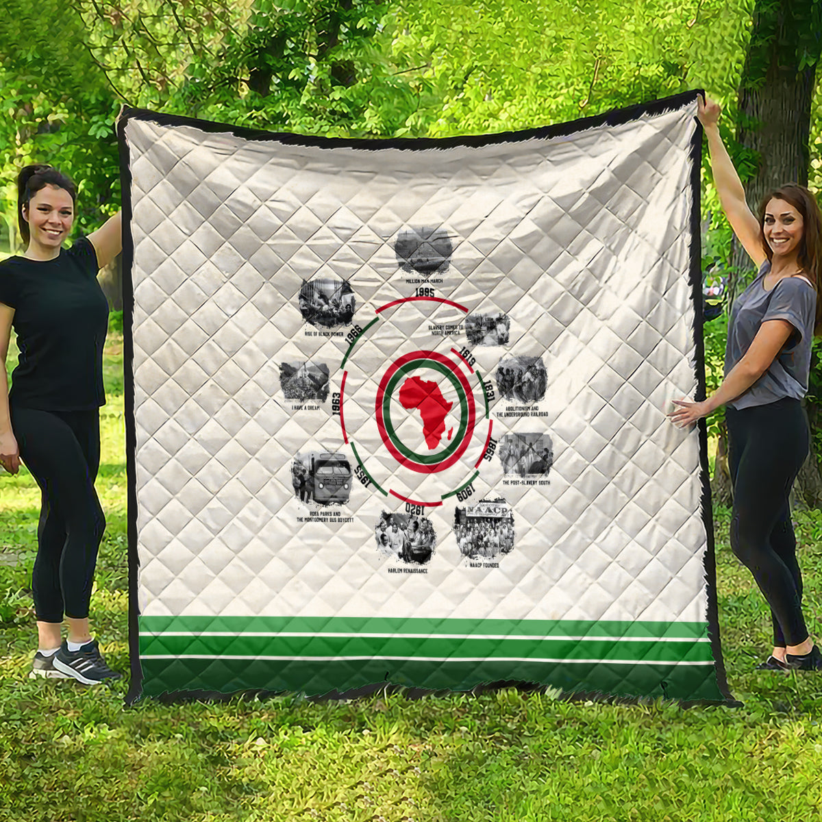 Black History Milestones Quilt African Timeline - Wonder Print Shop