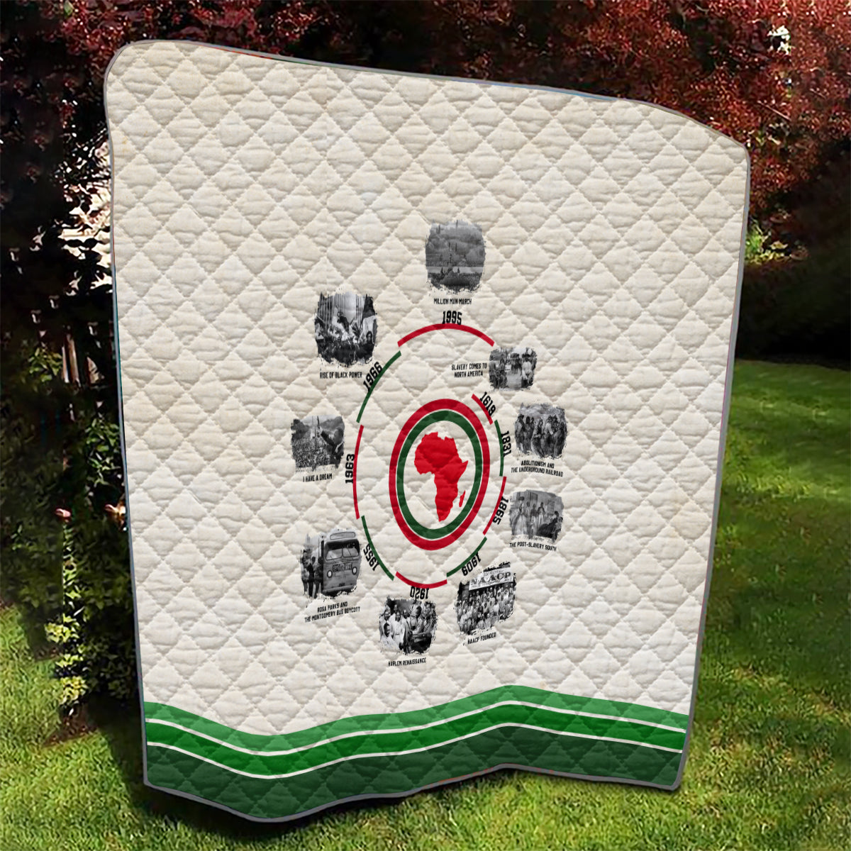 Black History Milestones Quilt African Timeline - Wonder Print Shop