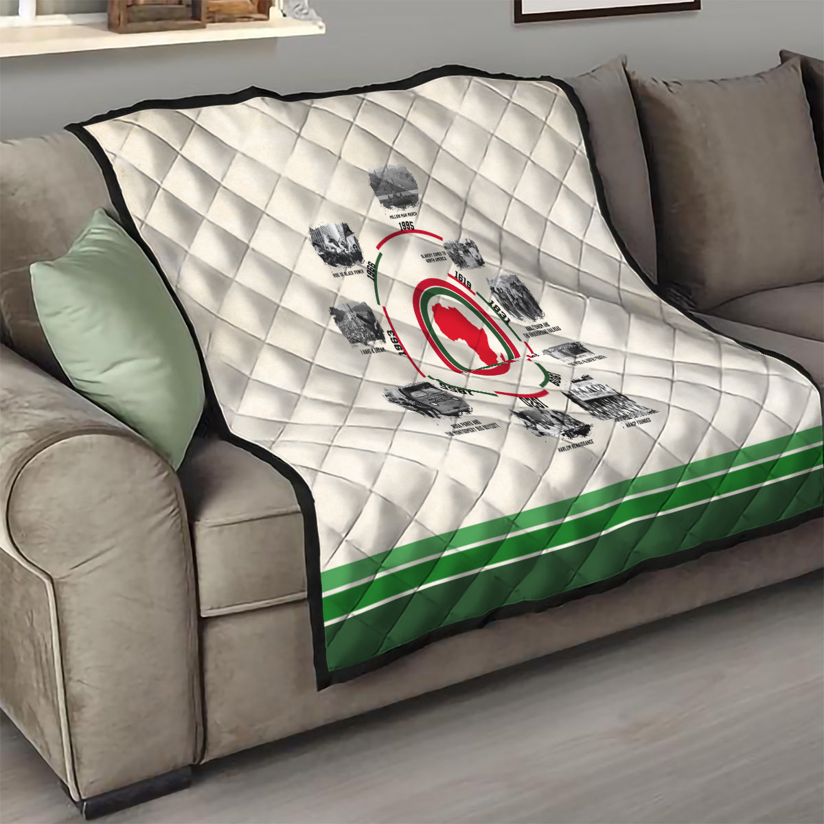 Black History Milestones Quilt African Timeline - Wonder Print Shop