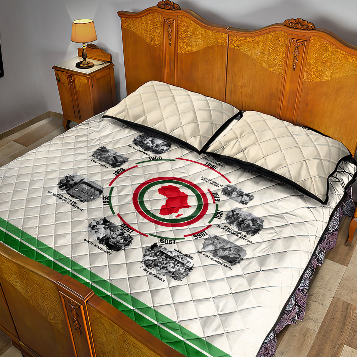 Black History Milestones Quilt Bed Set African Timeline - Wonder Print Shop