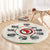 Black History Milestones Round Carpet African Timeline
