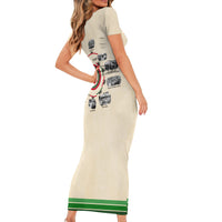 Black History Milestones Short Sleeve Bodycon Dress African Timeline - Wonder Print Shop