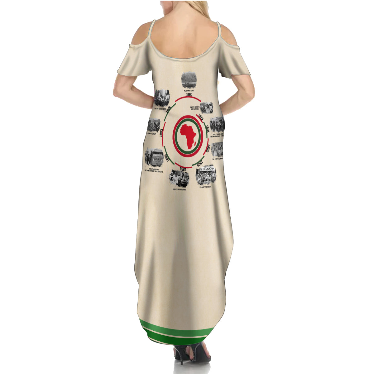 Black History Milestones Summer Maxi Dress African Timeline - Wonder Print Shop