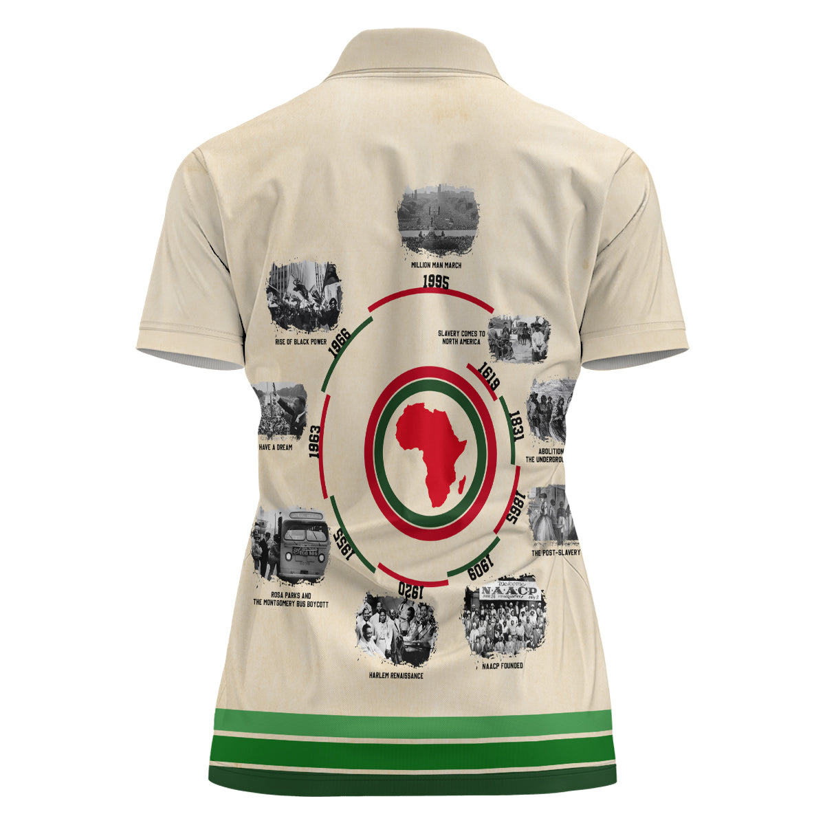 Black History Milestones Women Polo Shirt African Timeline - Wonder Print Shop