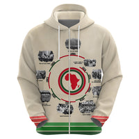Black History Milestones Zip Hoodie African Timeline - Wonder Print Shop