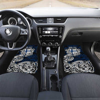 Finland Viking Blood Car Mats Nordic Runes and Shield of Ancestry in Tribal Knotwork