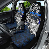 Finland Viking Blood Car Seat Cover Nordic Runes and Shield of Ancestry in Tribal Knotwork