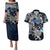 Personalized Finland Viking Blood Couples Matching Puletasi and Hawaiian Shirt Nordic Runes and Shield of Ancestry in Tribal Knotwork