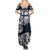 Personalized Finland Viking Blood Family Matching Summer Maxi Dress and Hawaiian Shirt Nordic Runes and Shield of Ancestry in Tribal Knotwork