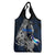Finland Viking Blood Grocery Bag Nordic Runes and Shield of Ancestry in Tribal Knotwork