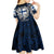 Personalized Finland Viking Blood Kid Short Sleeve Dress Nordic Runes and Shield of Ancestry in Tribal Knotwork