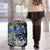 Finland Viking Blood Luggage Cover Nordic Runes and Shield of Ancestry in Tribal Knotwork