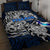 Finland Viking Blood Quilt Bed Set Nordic Runes and Shield of Ancestry in Tribal Knotwork