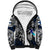 Personalized Finland Viking Blood Sherpa Hoodie Nordic Runes and Shield of Ancestry in Tribal Knotwork