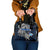 Finland Viking Blood Shoulder Handbag Nordic Runes and Shield of Ancestry in Tribal Knotwork