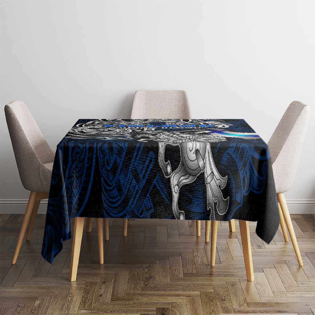 Finland Viking Blood Tablecloth Nordic Runes and Shield of Ancestry in Tribal Knotwork