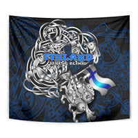 Finland Viking Blood Tapestry Nordic Runes and Shield of Ancestry in Tribal Knotwork