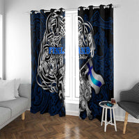 Finland Viking Blood Window Curtain Nordic Runes and Shield of Ancestry in Tribal Knotwork