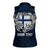 Personalized Finland Viking Blood Women Sleeveless Polo Shirt Nordic Runes and Shield of Ancestry in Tribal Knotwork