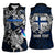 Personalized Finland Viking Blood Women Sleeveless Polo Shirt Nordic Runes and Shield of Ancestry in Tribal Knotwork