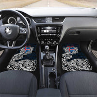 Iceland Viking Blood Car Mats Nordic Runes and Shield of Ancestry in Tribal Knotwork