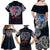 Personalized Iceland Viking Blood Family Matching Off Shoulder Maxi Dress and Hawaiian Shirt Nordic Runes and Shield of Ancestry in Tribal Knotwork