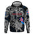 Personalized Iceland Viking Blood Hoodie Nordic Runes and Shield of Ancestry in Tribal Knotwork