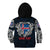 Personalized Iceland Viking Blood Kid Hoodie Nordic Runes and Shield of Ancestry in Tribal Knotwork