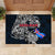 Iceland Viking Blood Rubber Doormat Nordic Runes and Shield of Ancestry in Tribal Knotwork