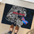 Iceland Viking Blood Rubber Doormat Nordic Runes and Shield of Ancestry in Tribal Knotwork