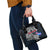 Iceland Viking Blood Shoulder Handbag Nordic Runes and Shield of Ancestry in Tribal Knotwork