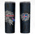 Iceland Viking Blood Skinny Tumbler Nordic Runes and Shield of Ancestry in Tribal Knotwork