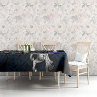 Iceland Viking Blood Tablecloth Nordic Runes and Shield of Ancestry in Tribal Knotwork