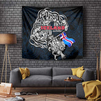 Iceland Viking Blood Tapestry Nordic Runes and Shield of Ancestry in Tribal Knotwork