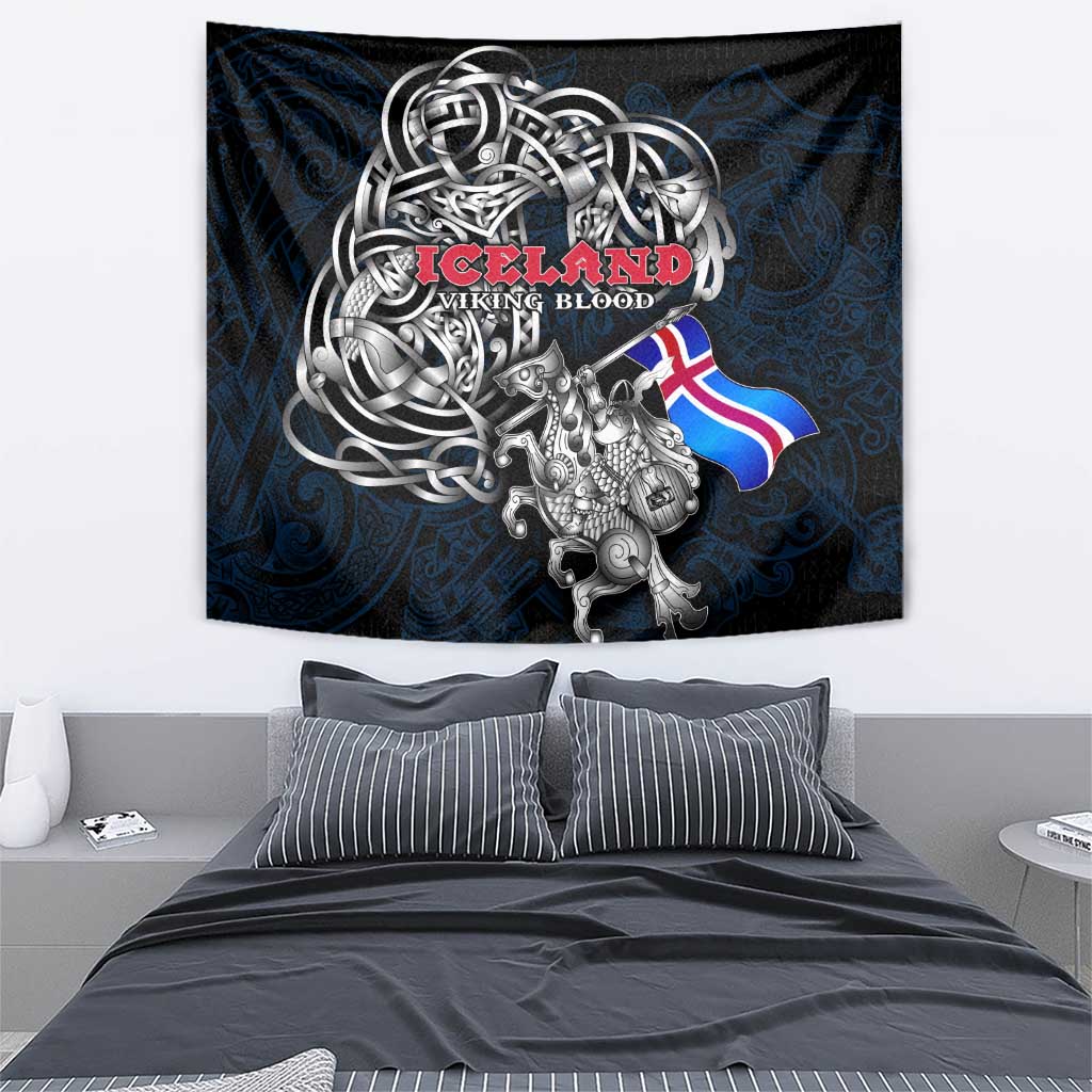 Iceland Viking Blood Tapestry Nordic Runes and Shield of Ancestry in Tribal Knotwork