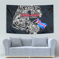 Iceland Viking Blood Tapestry Nordic Runes and Shield of Ancestry in Tribal Knotwork