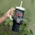 Iceland Viking Blood Tumbler With Handle Nordic Runes and Shield of Ancestry in Tribal Knotwork