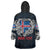 Personalized Iceland Viking Blood Wearable Blanket Hoodie Nordic Runes and Shield of Ancestry in Tribal Knotwork